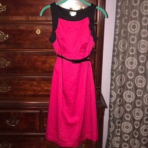 Maternity hot pink/black color block dress!